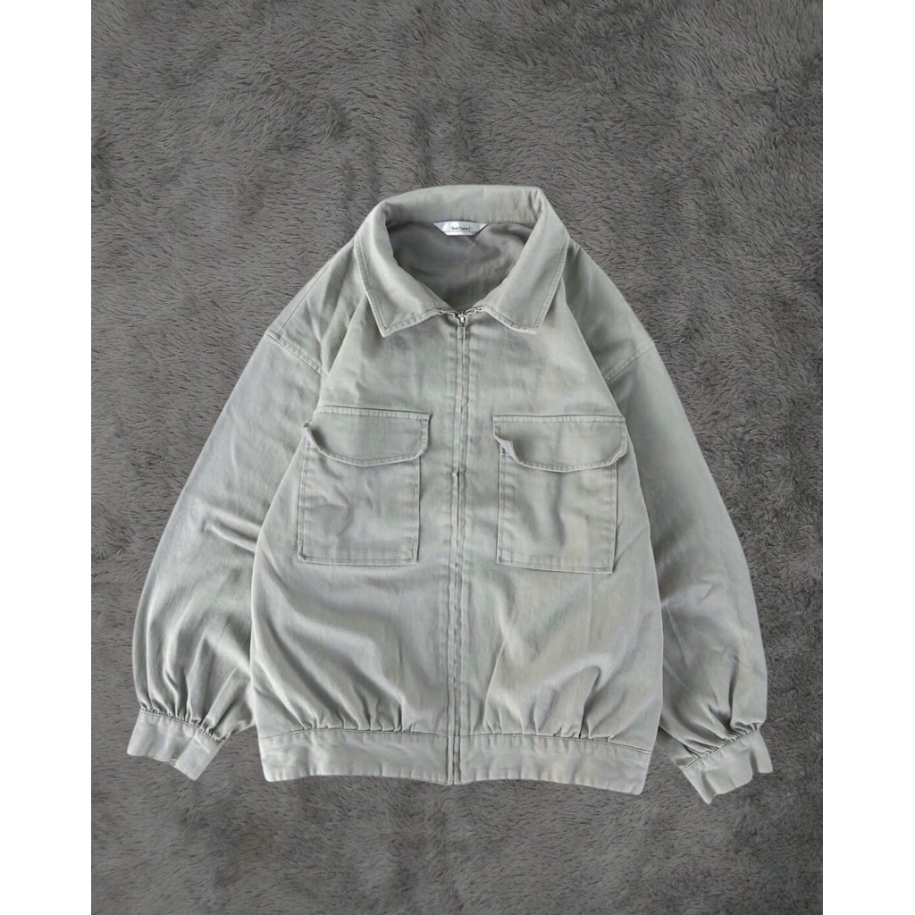 work jacket canvas double pocket