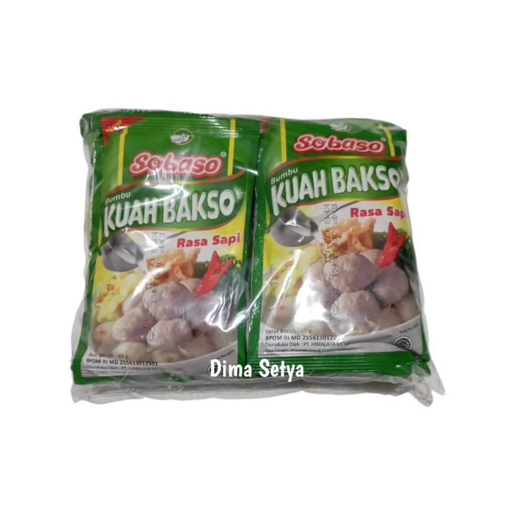 

SOBASO bumbu kuah bakso rasa sapi 65 gram ( 10pcs )