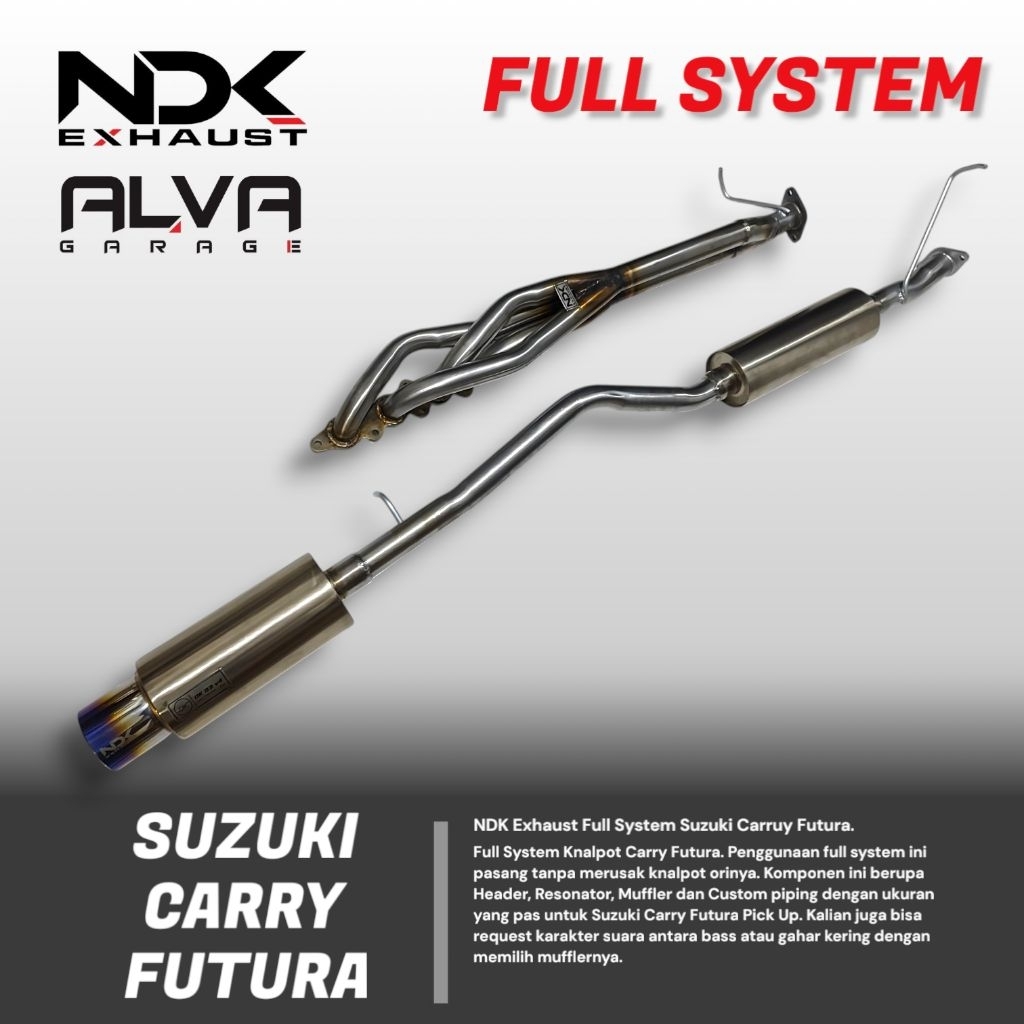 Knalpot Carry Futura 1.5 NDK EXHAUST Fulset Knalpot Suzuki Carry Futura Bass Harian
