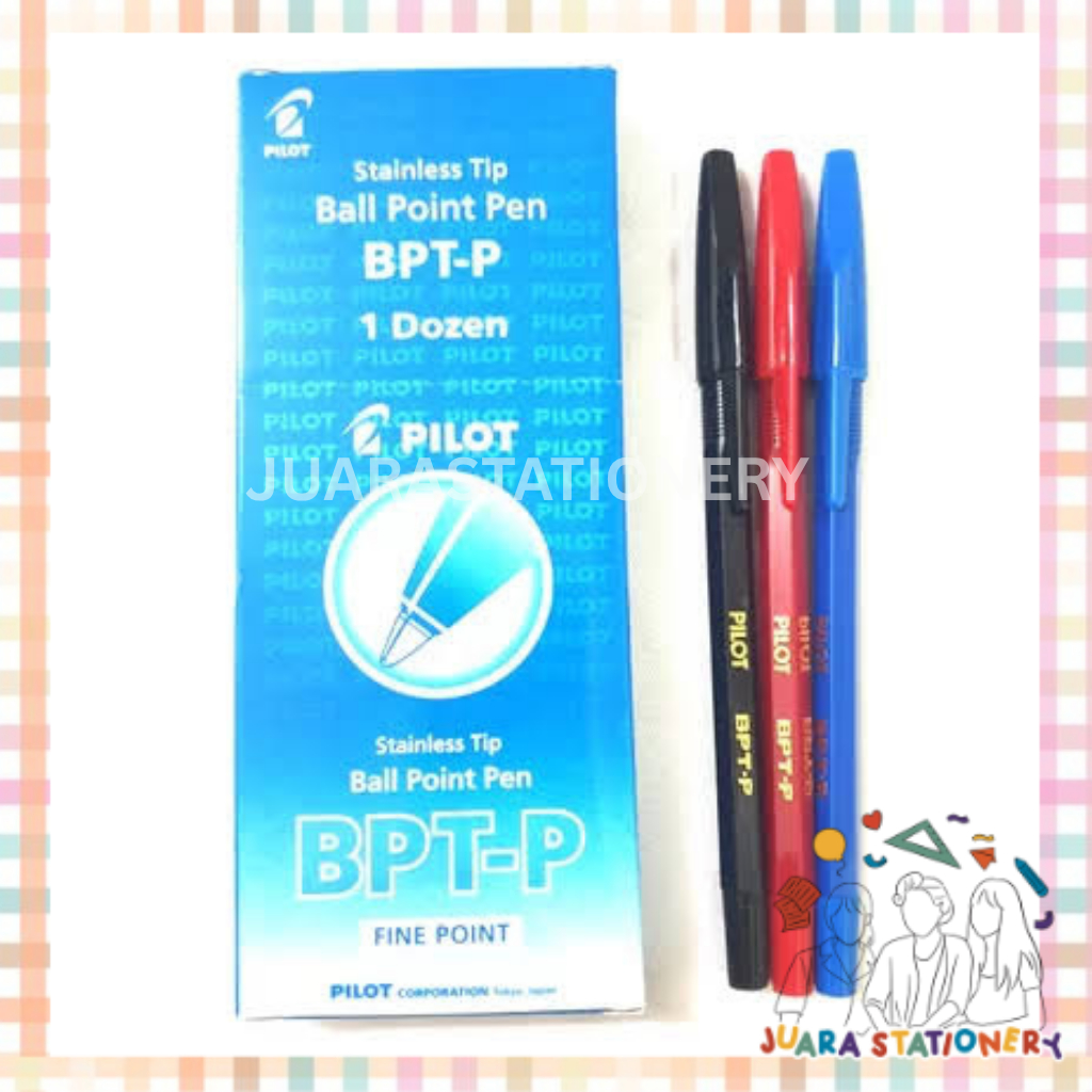 

[SATUAN] Pulpen Pilot BPT-P Hitam Biru Merah / Bolpoin Bolpen Ballpoint