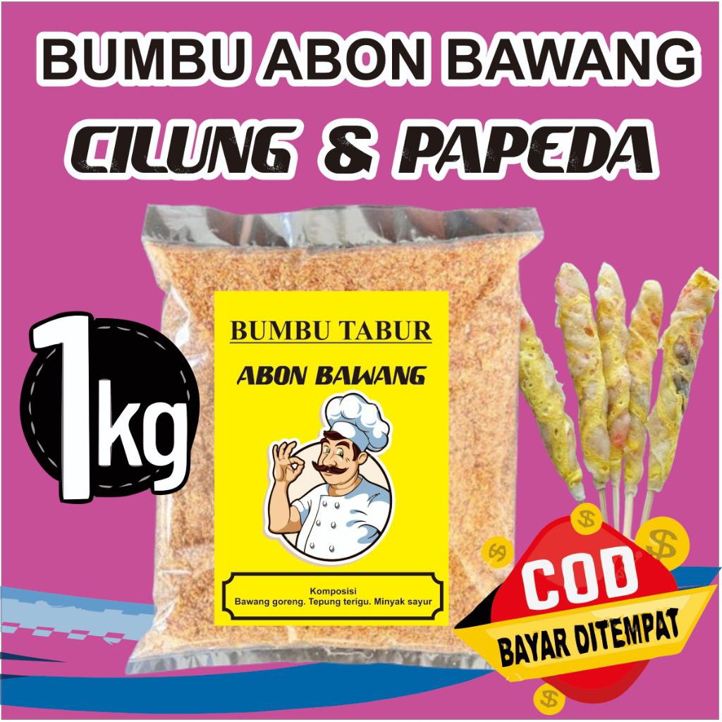 Panir Abon Bawang Kemasan 1Kg Cilung Dan Papeda Rasa Original Premium