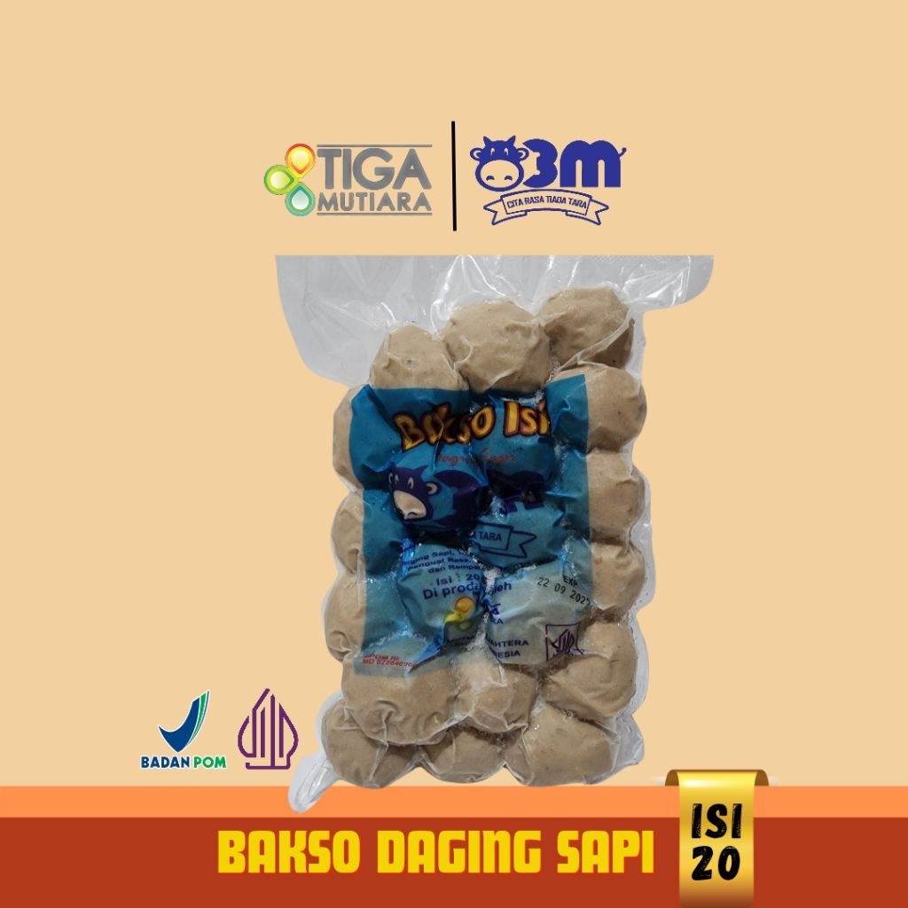 

Baso/Bakso Daging Sapi Isi 20 Tiga Mutiara