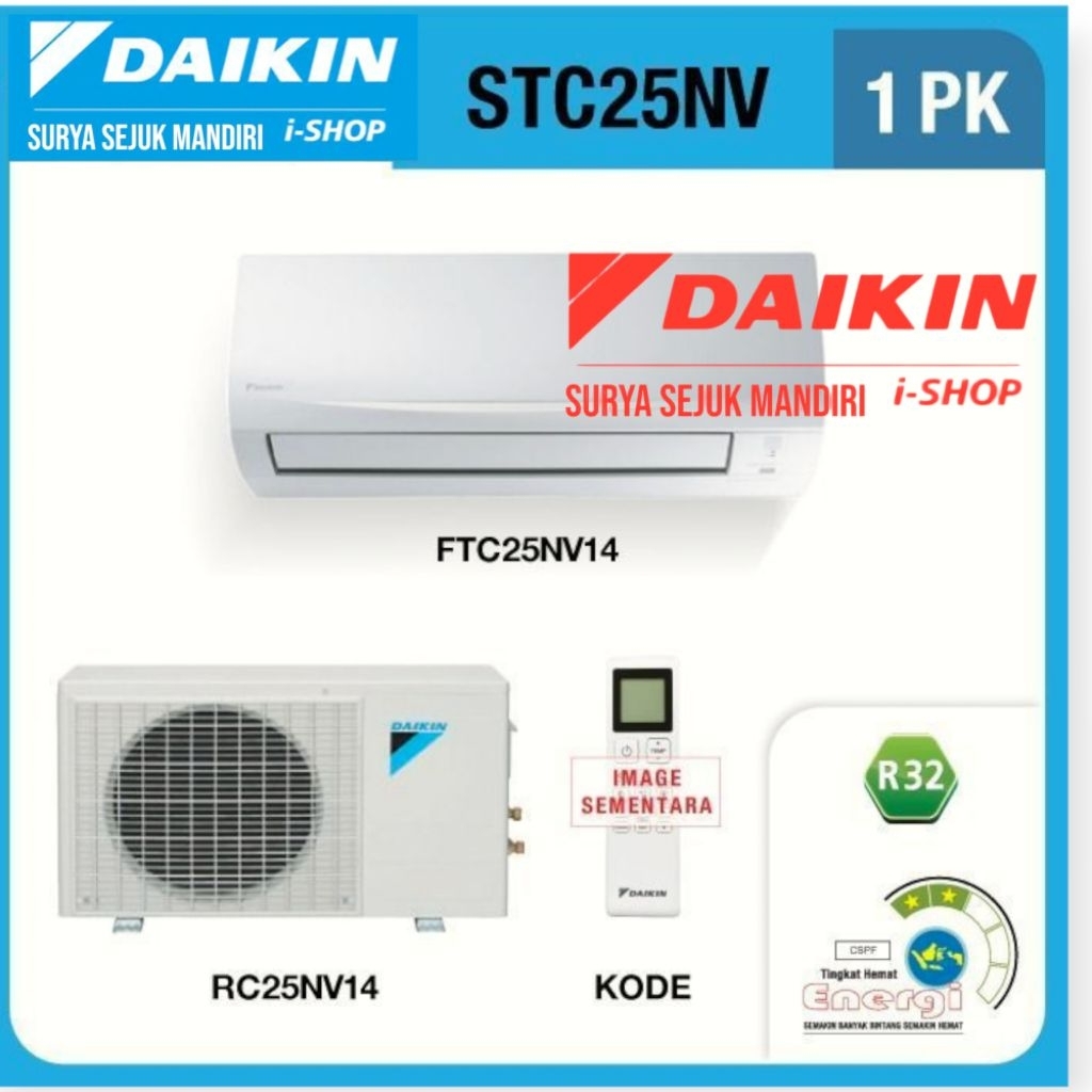 AC DAIKIN THAILAND STANDART 1PK FTC25NV DAIKIN AC Deluxe STANDART THAILAND 1PK R32 STC25NV14