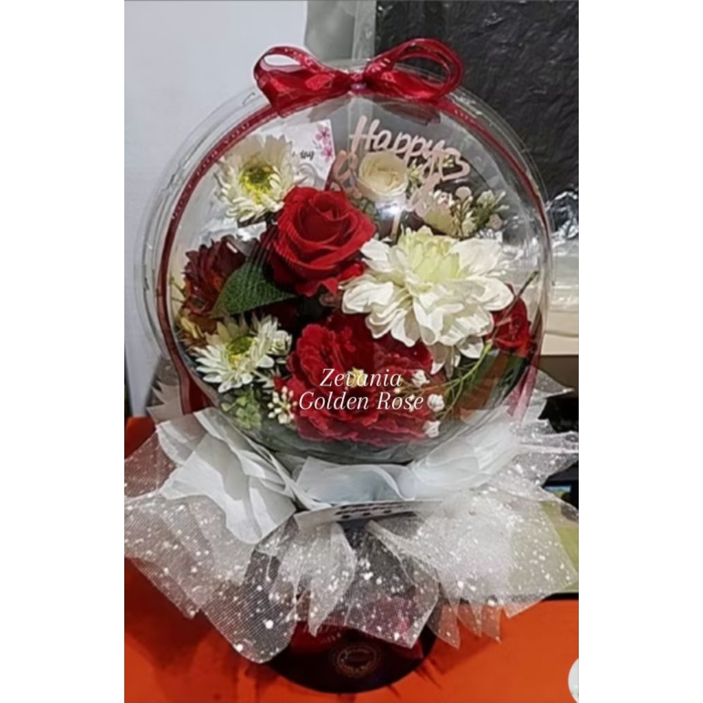 Buket Bunga balon abadi  uang ditarik