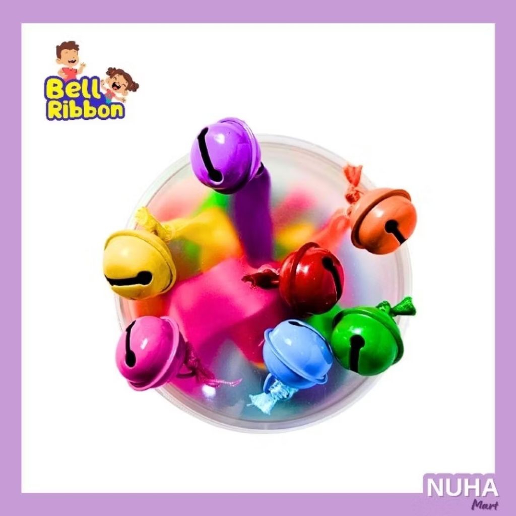 Mainan Kerincingan Bayi Bell Ribbon Mainan Edukasi Sensorik Stimulasi Bayi pita tarik baby toys pera