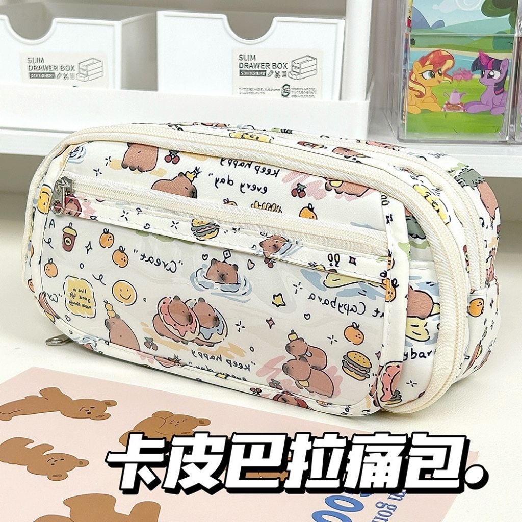 

Pencil Case Tempat Pensil 5 ruang kapasitas besar estetik perlengkapan alat tulis sekolah kantor