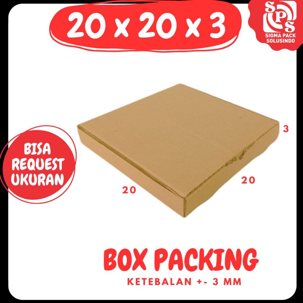 

kardus 20x20x3 /23x20x3 LD Dus box 20x20x3-23x20x3 Dus pizza 20x20x3 / 23x20x3 Kardus Packing Box zigma shop