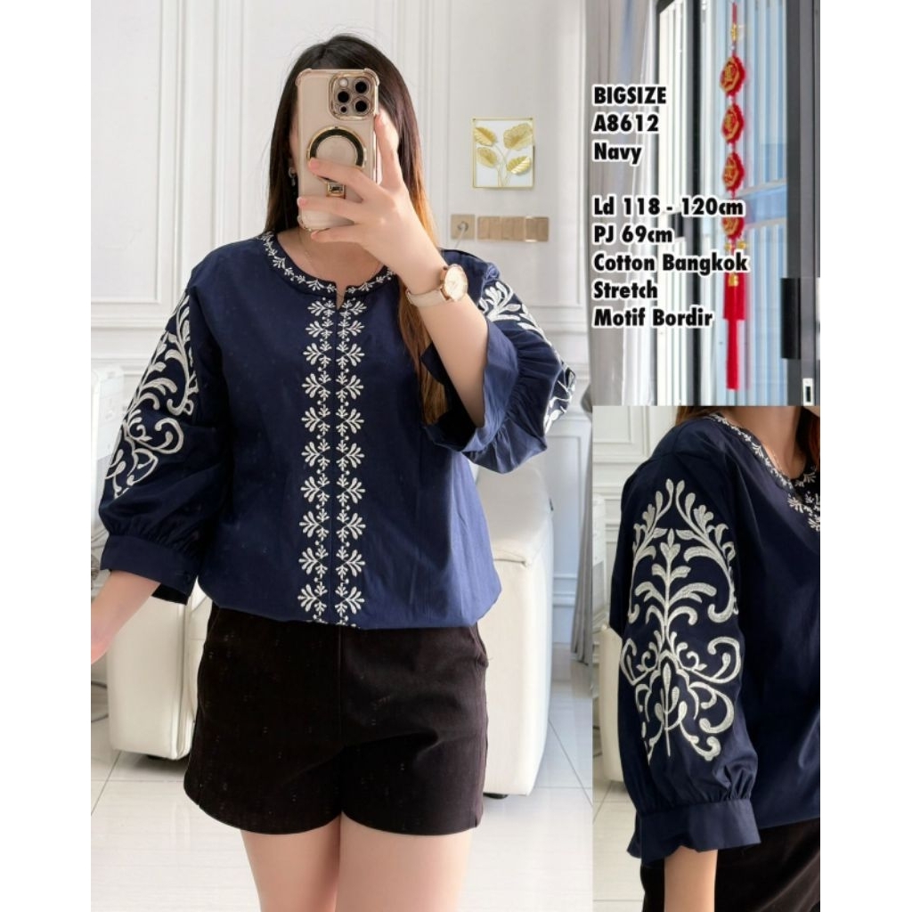 BLUS COTTON BORDIR BANGKOK A8612