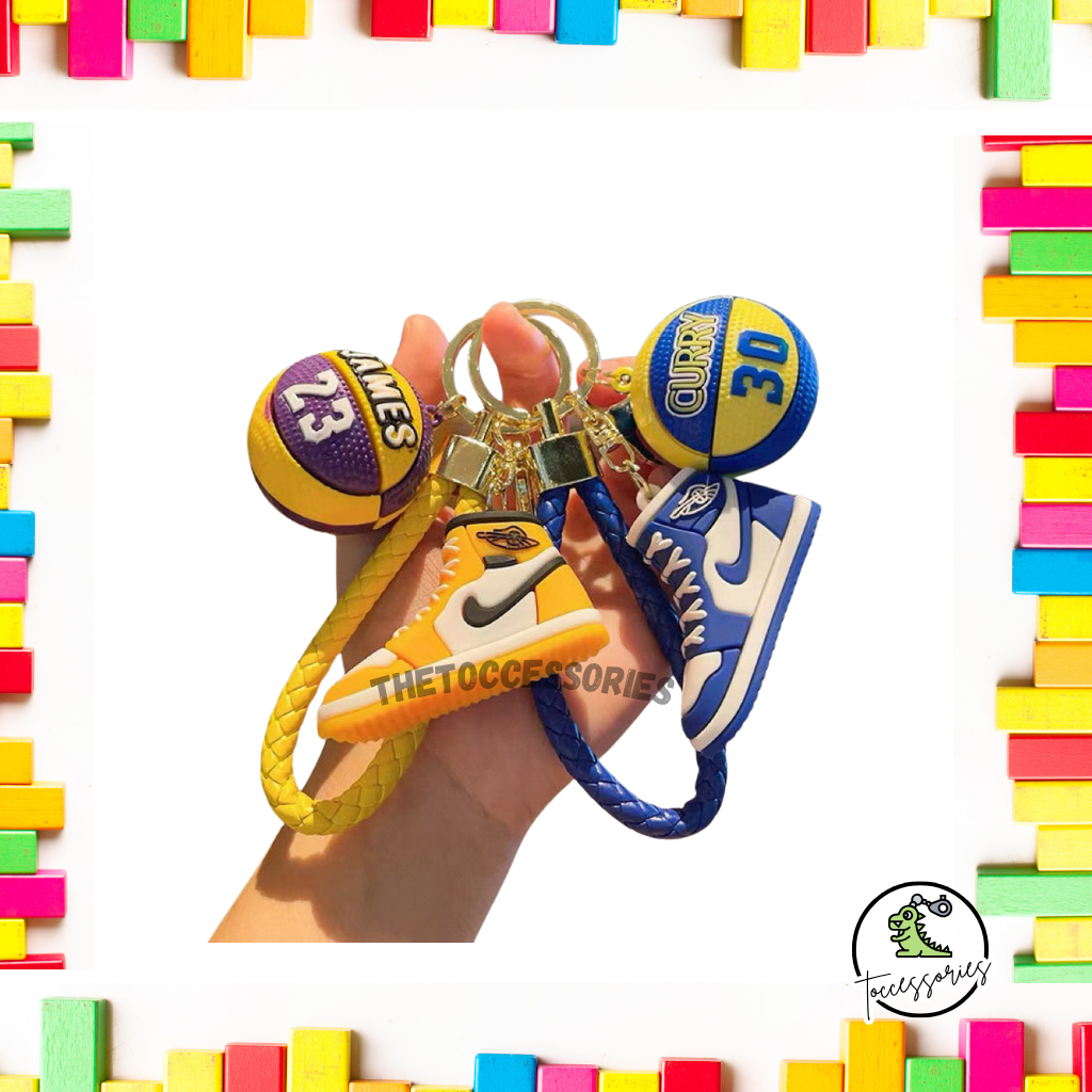 Keychain Gantungan Kunci Premium Sepatu Air Jordan Bola Basket NBA / Gantungan Kunci Tas Motor Mobil