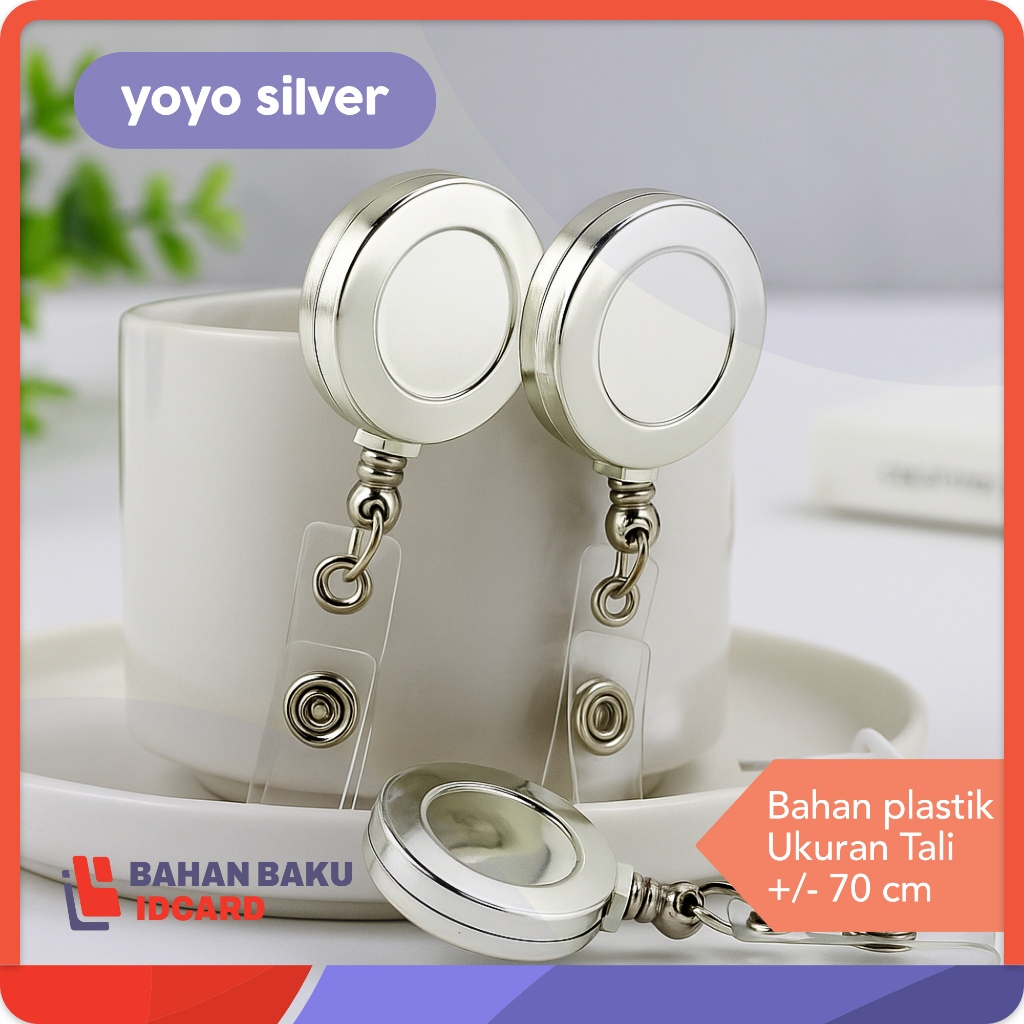 

YOYO Tali Id Card Gantungan ID CARD Hang Tag Name Tag Standard SILVER