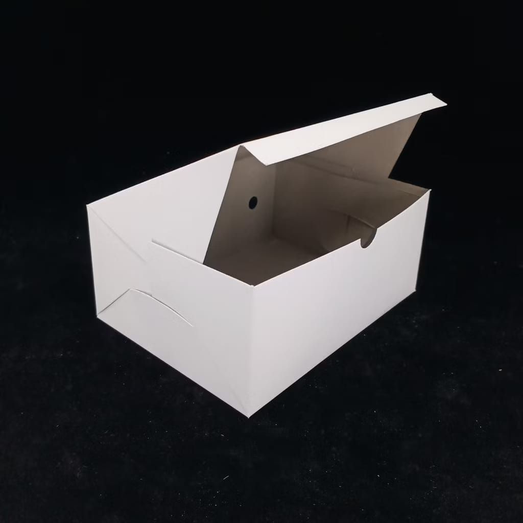 

KOTAK KUE SNACK BOX DUS KEMASAN MAKANAN UK 12X16 POLOS ISI 100 PCS