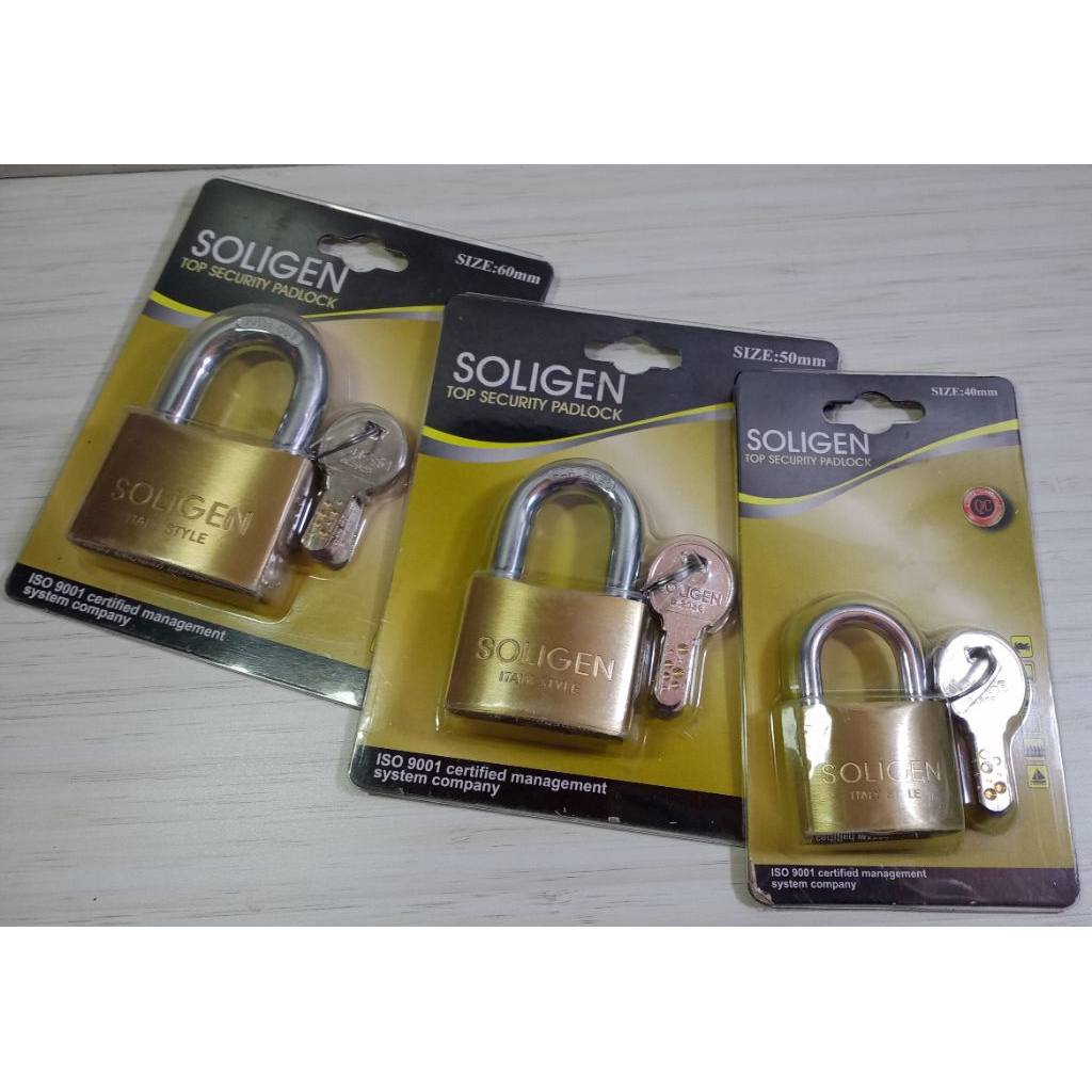Gembok komputer soligen / gembok kuningan soligen 40mm/50mm/60mm leher pendek