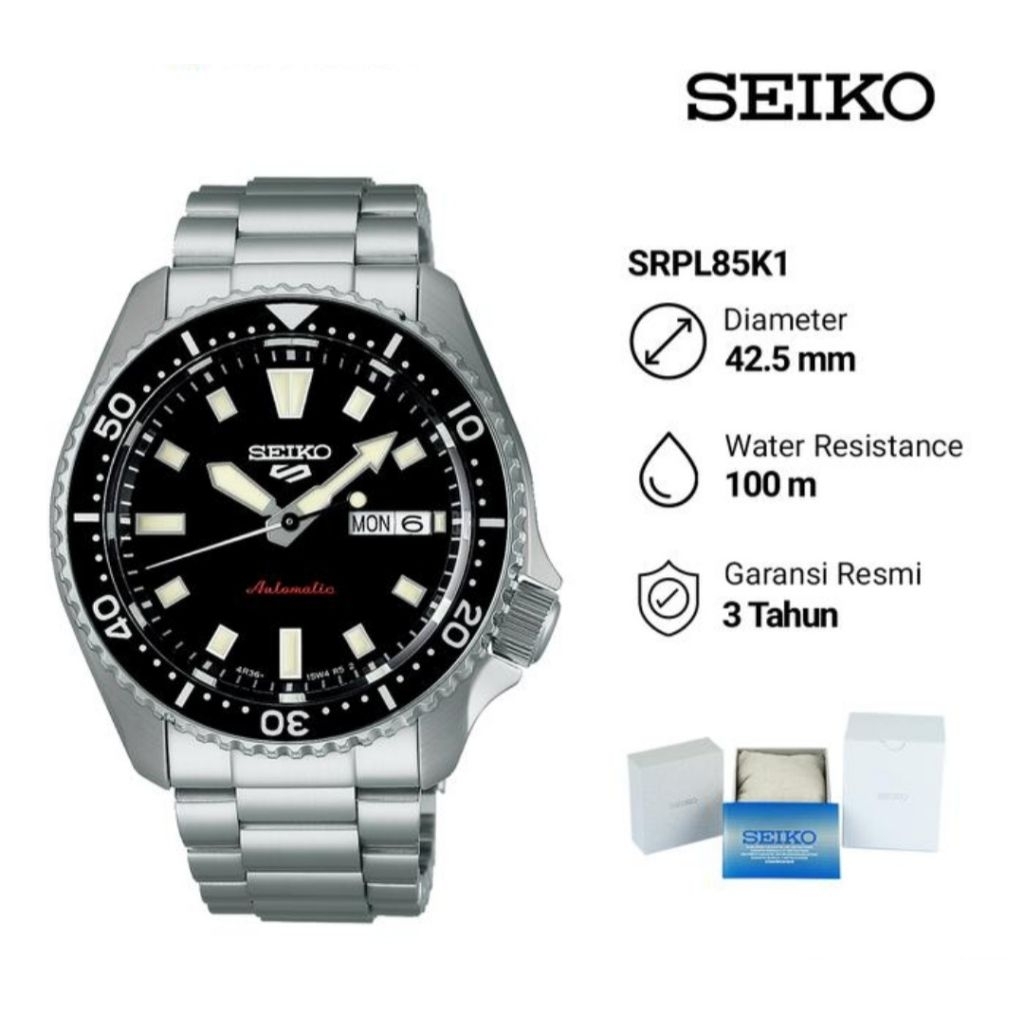 Seiko 5 Sports SRPL85K1 SKX series Jam Tangan Pria Original