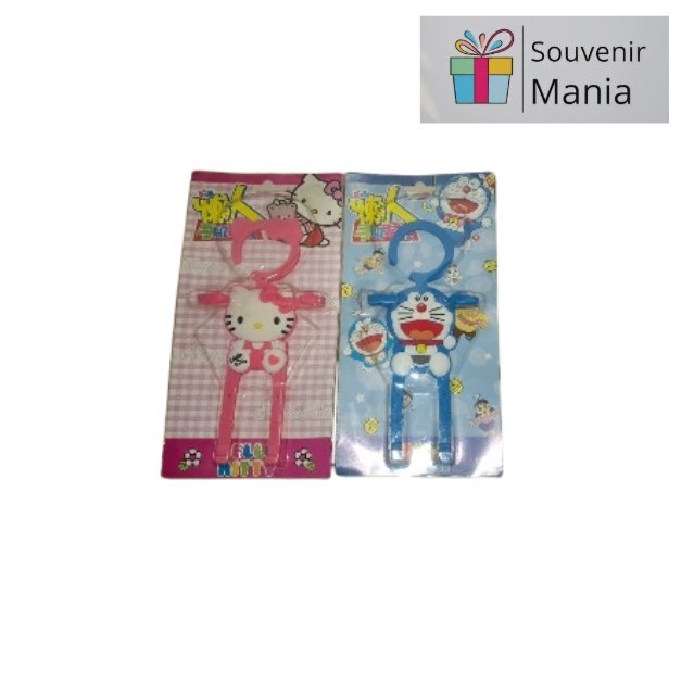 CUCI GUDANG Stand HP Hello Kitty/Doraemon Karet Portable Diskon Besar
