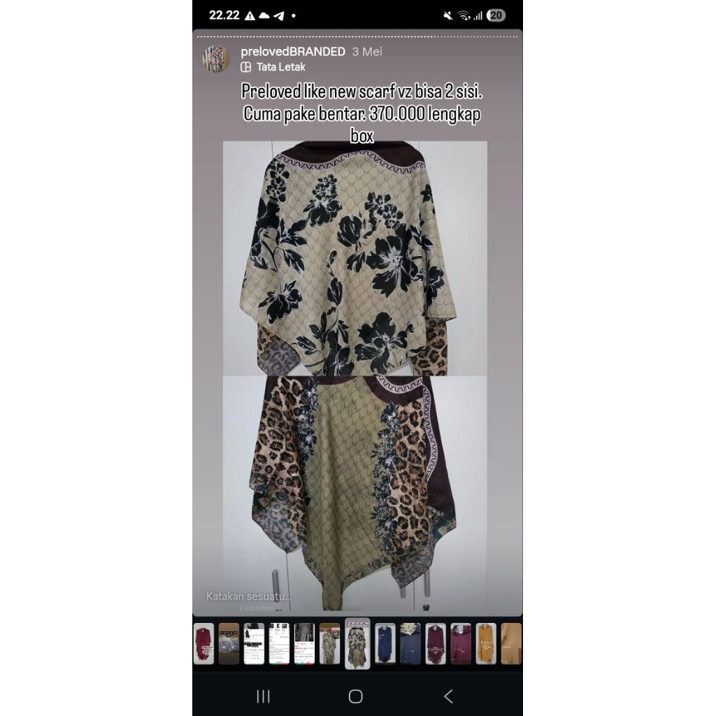 preloved scarf vivi zubedi