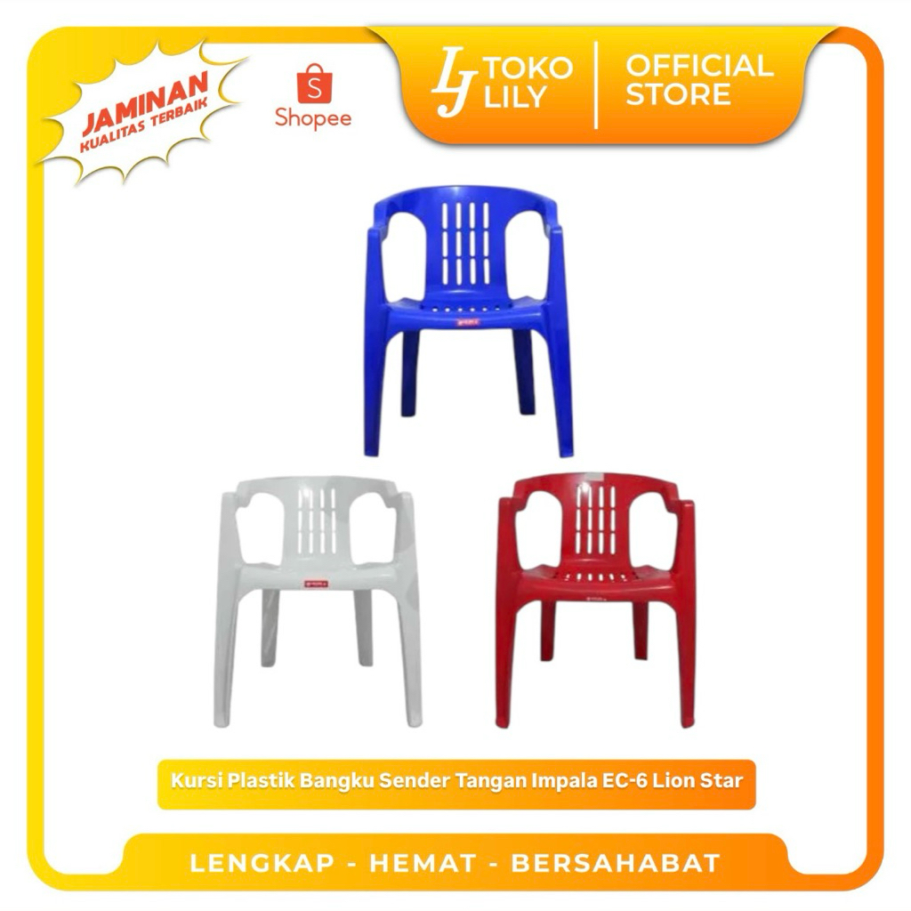 Kursi Plastik Bangku Sender Tangan Impala EC-6 Lion Star
