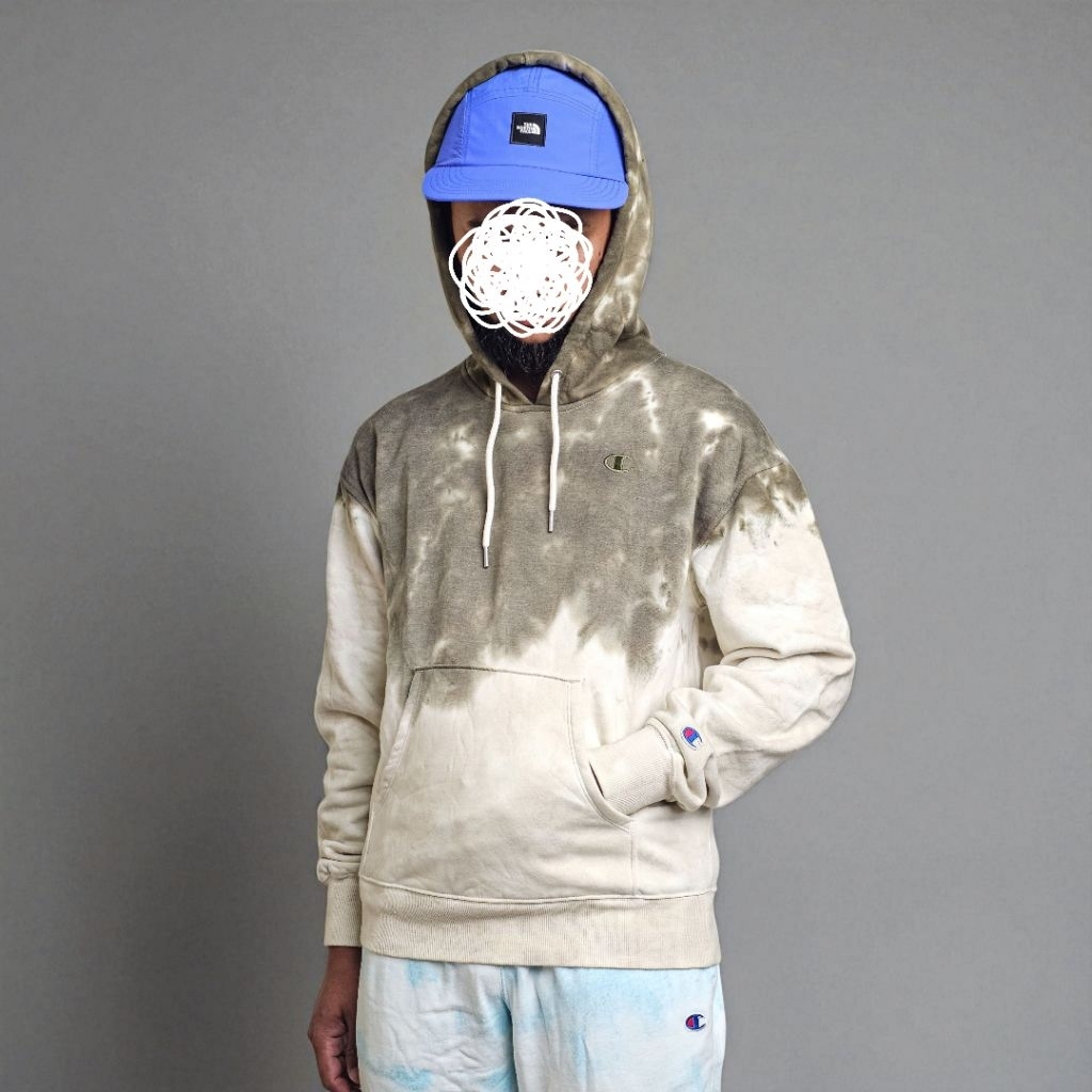 Hoodie champion tie dye oversize original