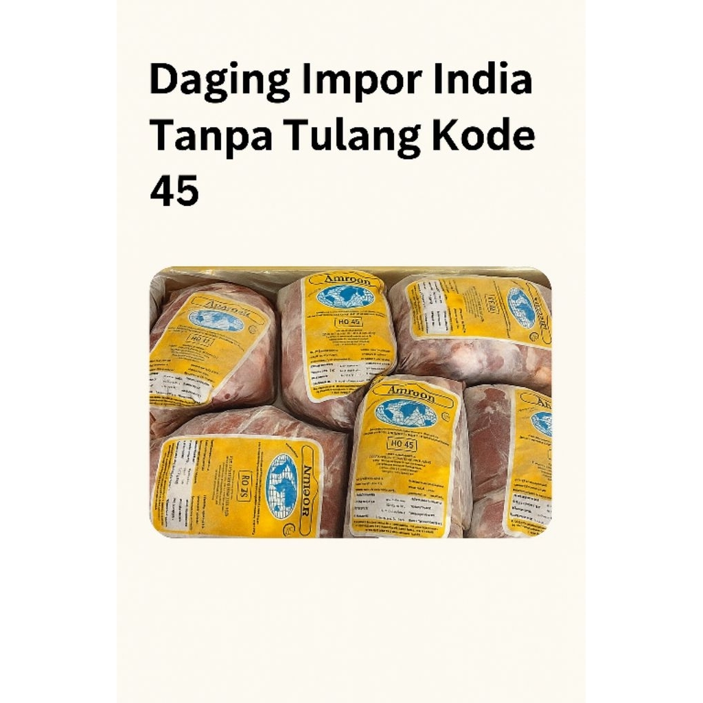 

Daging Import india tanpa tulang 45 Amron - Rump Amron 20kg/1box - Daging Import - Daging Kerbau