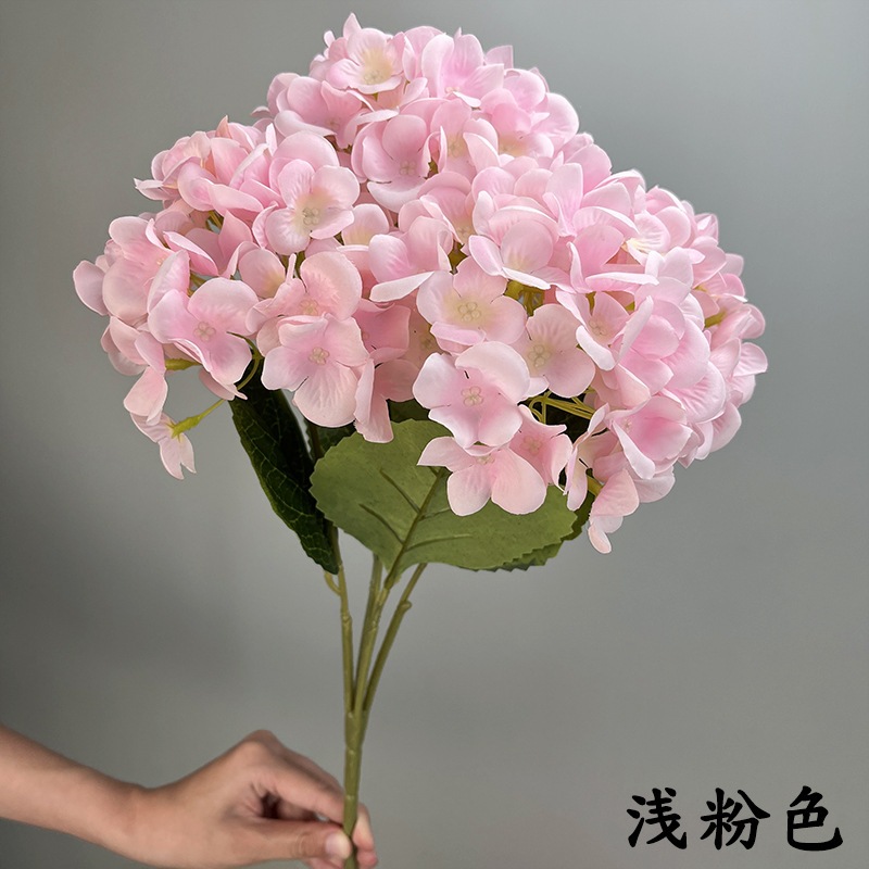 Bunga Hortensia Jumbo Artificial hydrangea bunga artificial dekorasi 5 cabang-penjualan grosir