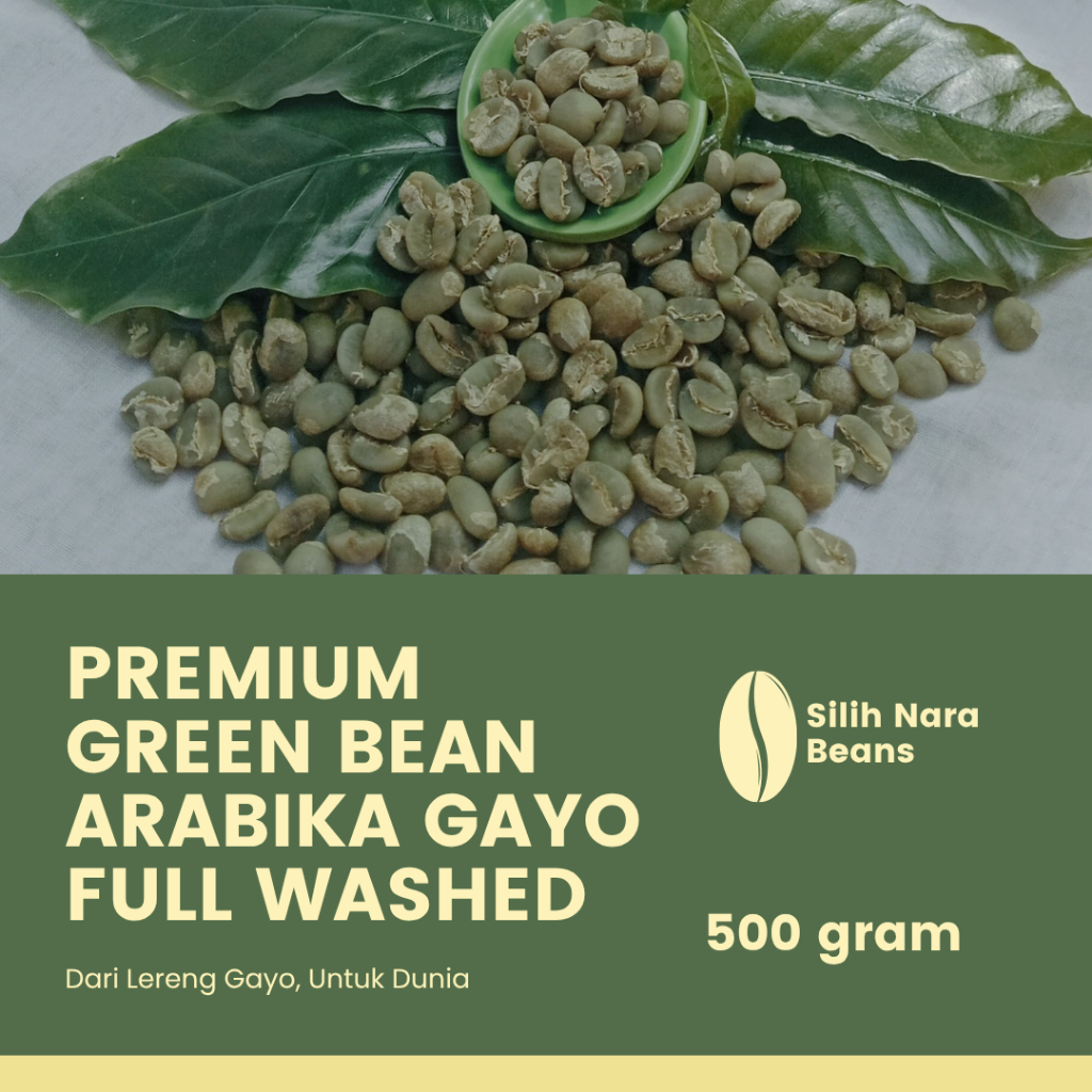 

Silih Nara Beans Green Bean Kopi Arabika Aceh Gayo | Biji Kopi Mentah Arabika Aceh Gayo 500 gram