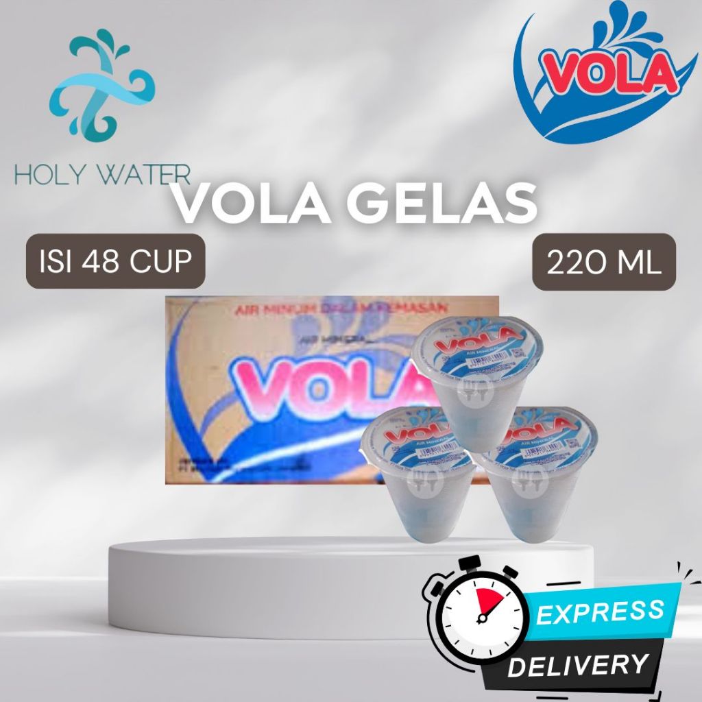 

(INSTANT / SAMEDAY) AIR MINUM GELAS VOLA 220ML DUS ISI 48 CUP PER DUS- READY Air Kemasan Botol, GALON, GELAS, 220, 240 , 330 ML, 600, 1500ML Minuman Kardus KARTON