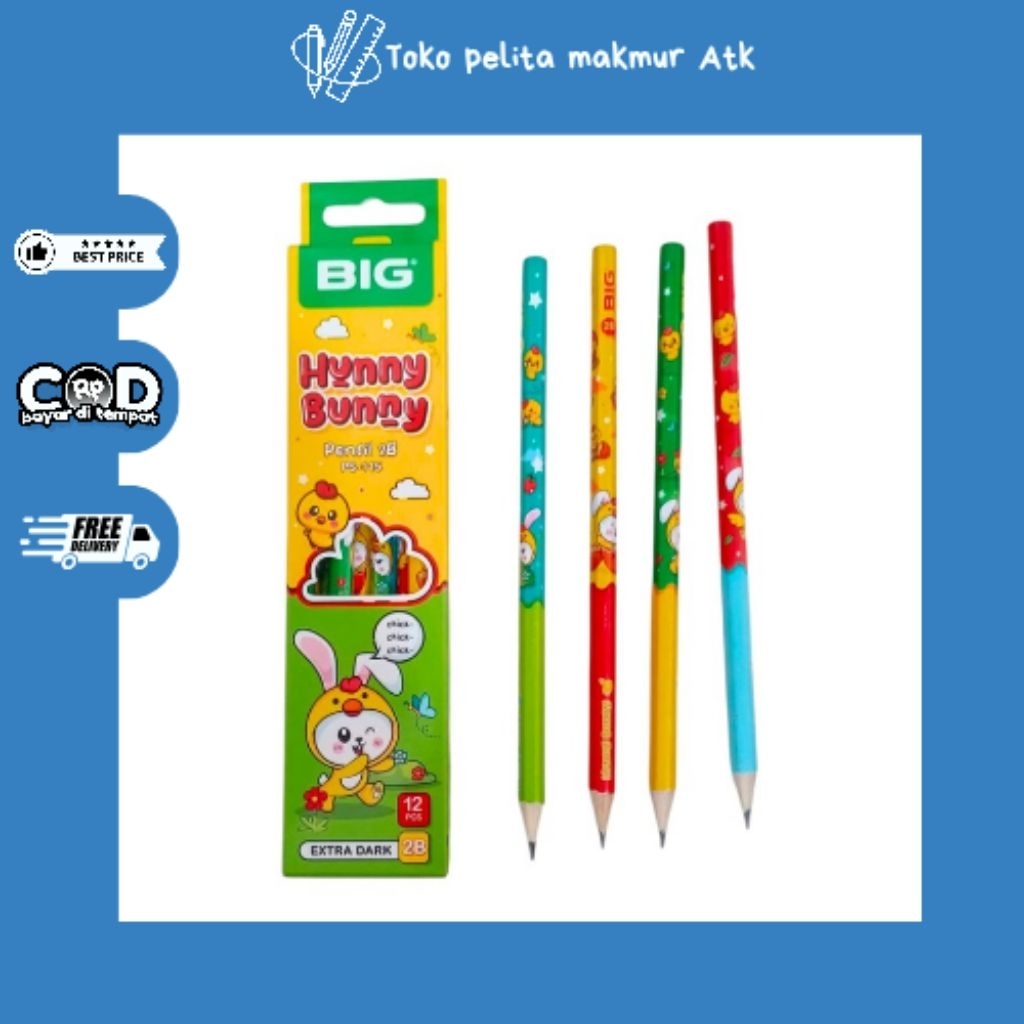 

PENSIL BIG HUNNY BUNNY 2B (1 pack isi 12 pcs)
