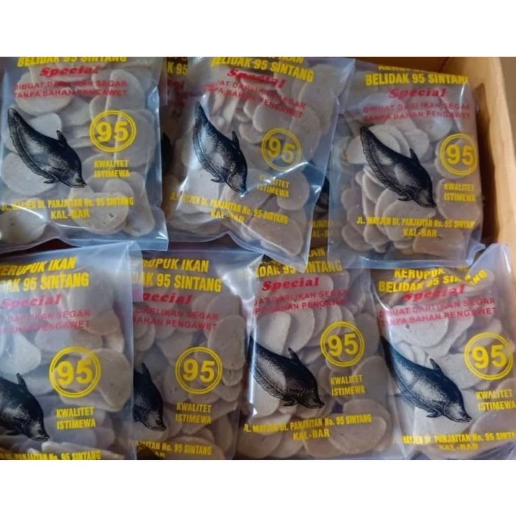 

Kerupuk Ikan Belidak 95 Sintang Special (±400gr) Kerupuk Ikan Belida Pontianak / Krupuk Mentah / Oleh Oleh Pontianak / Makanan Asli Kalimantan Barat