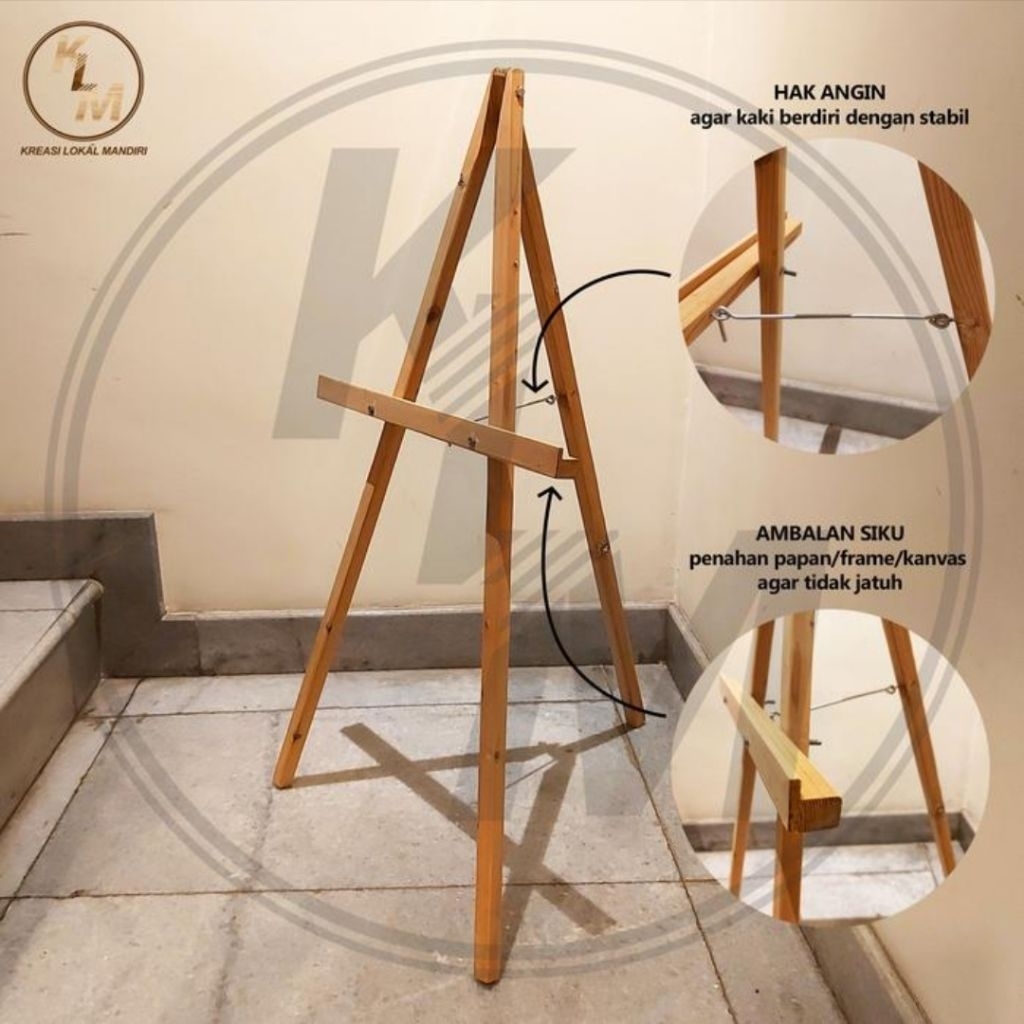 

Standing kaki kayu bahan Jati Belanda 105x52cm