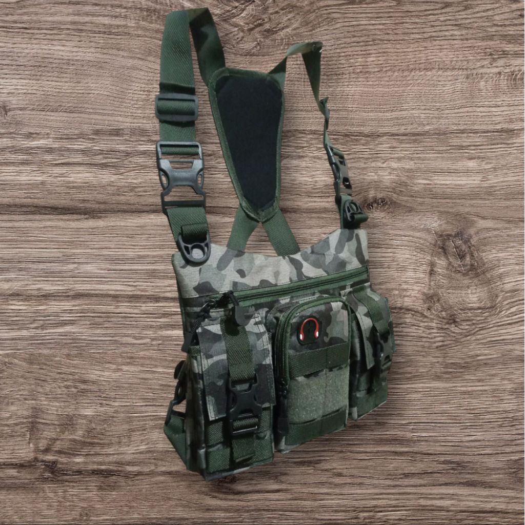 tas dada loreng pria motif army