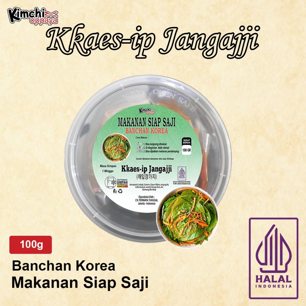 

Perilla Leaf Kimchi Korean Halal / Daun Perilla / Kkaesip Kimchi 100Gr