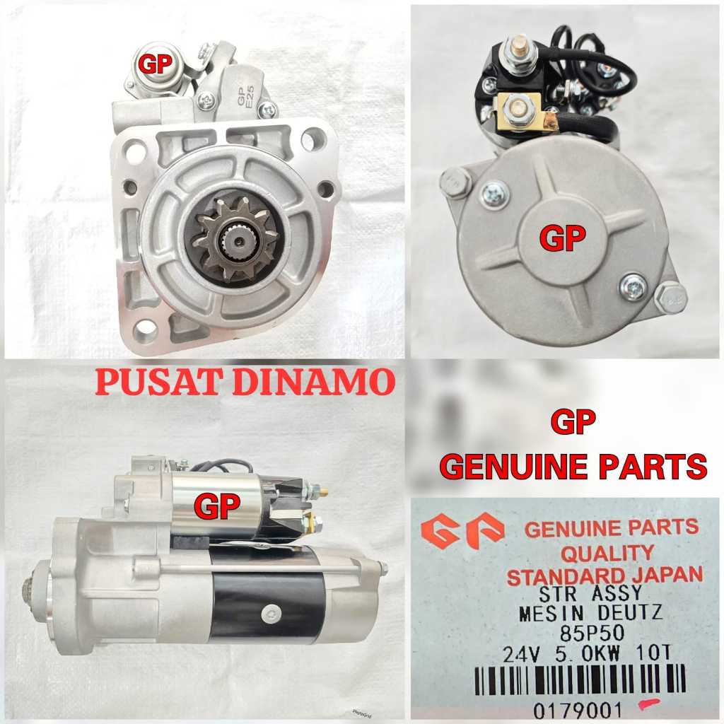 Dinamo Starter GP Mesin Deutz 85P50 24V 5.0KW 10T