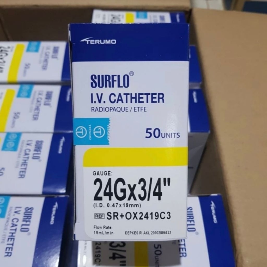 IV Catheter Terumo Surflo IV Kateter Terumo Jarum Infus Uk 18G 20G 22G 24G
