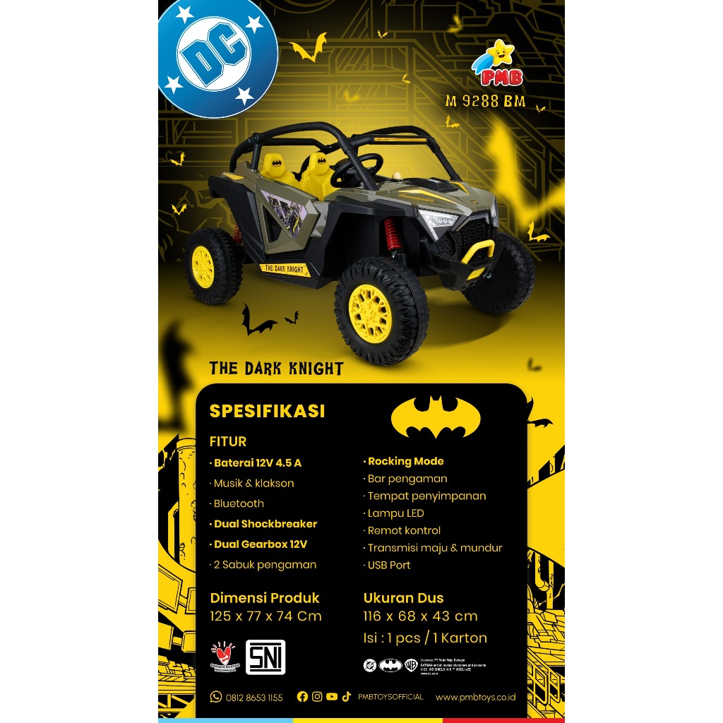 PMB MOBIL AKI M9288 BM/ MOBIL AKI UNTUK 2 ANAK