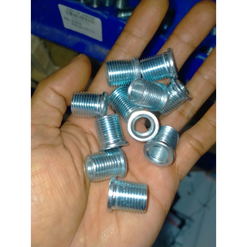 Bushing Drat Luar M14x1.25 ke Dalam M10x1.0 (Adapter Sok Drat Busi)