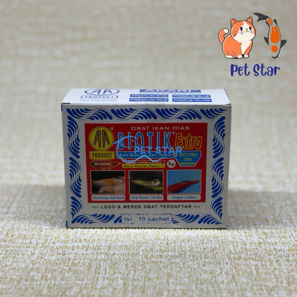 Biotik Extra Obat Ikan Hias / AA Produk Obat Ikan Biotik Extra 5gr