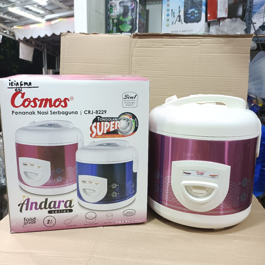 Cosmos Mejikom Rice Cooker Penanak Nasi Cosmos Andara Crj-8229 2Liter