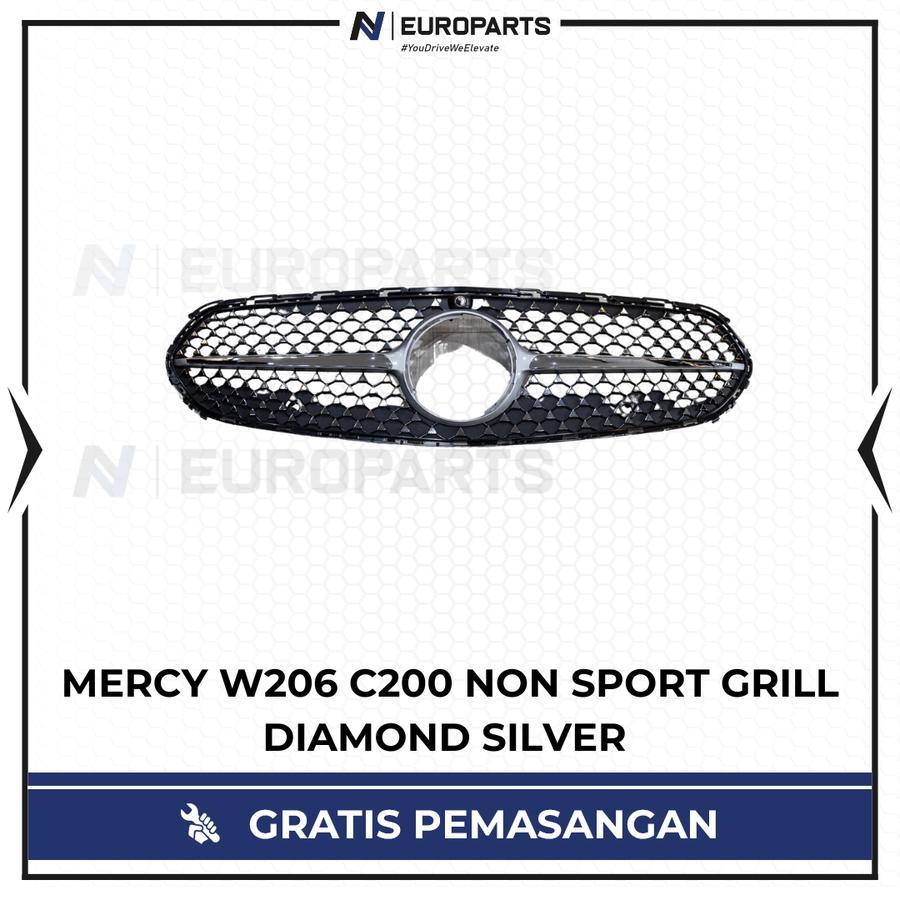 W206 GRILL DIAMOND SILVER NON SPORT C200 | GRILL DEPAN MERCEDES W206 DIAMOND UNTUK C200