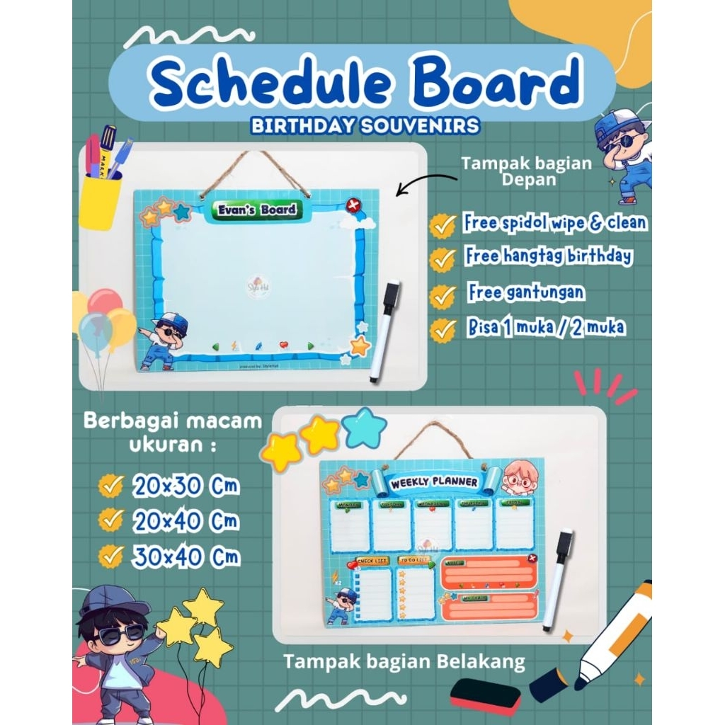 

Custom Schedule Board uk.20x40