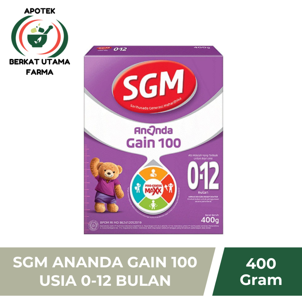 SGM Ananda Gain 100 0-12 Bulan Susu Bubuk 400 g