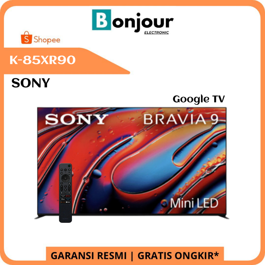 Mini LED TV Sony Bravia 9 K-85XR90 85 Inch Google TV Sony 85XR90 4K UHD HDR 85 Inci