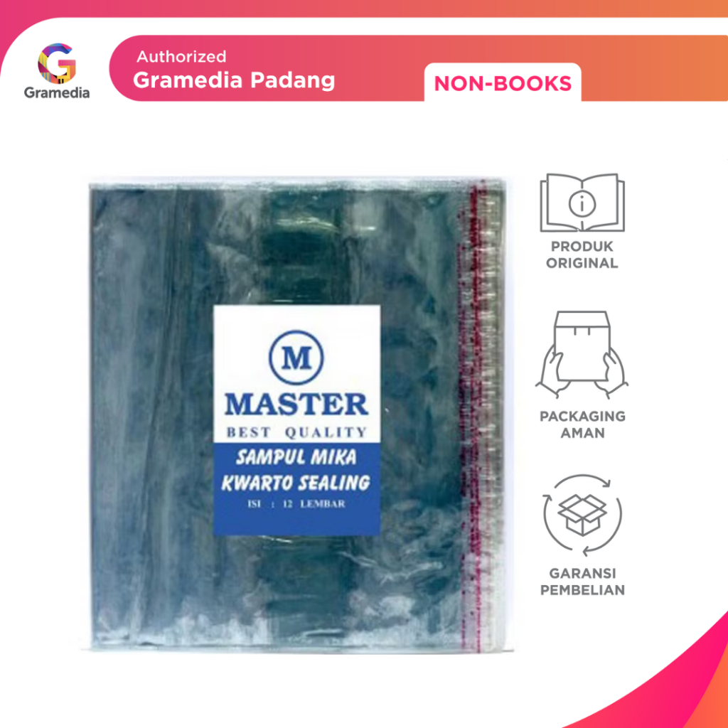 

Gramedia Padang - Sampul Plastik Mika Kwarto Sealing Isi 12 Lembar
