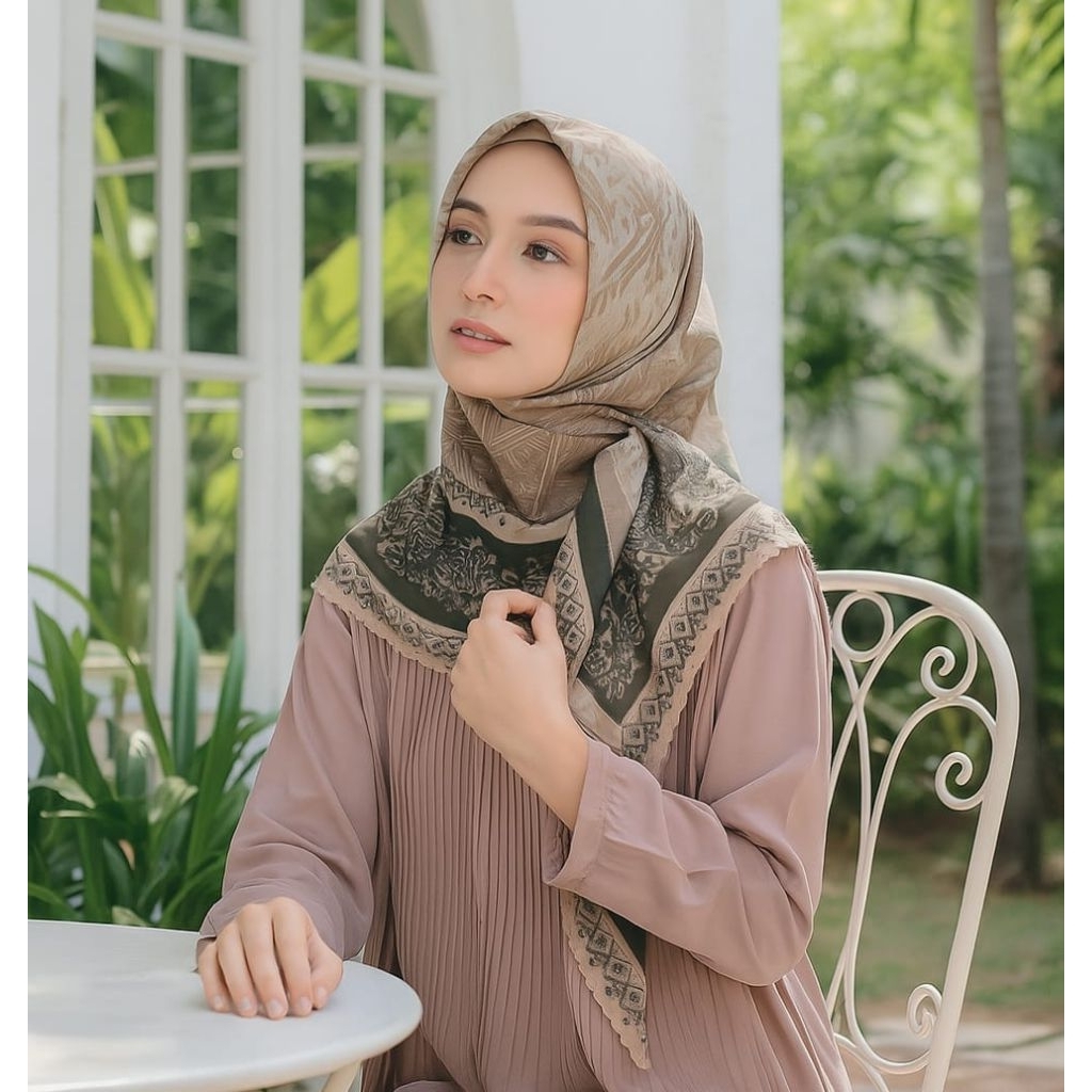 PROMO /MINAR CREAM/ JILBAB VOAL PREMIUM / GROSIR HIJAB / HIJAB SEGI EMPAT / VOAL MOTIF PREMIUM