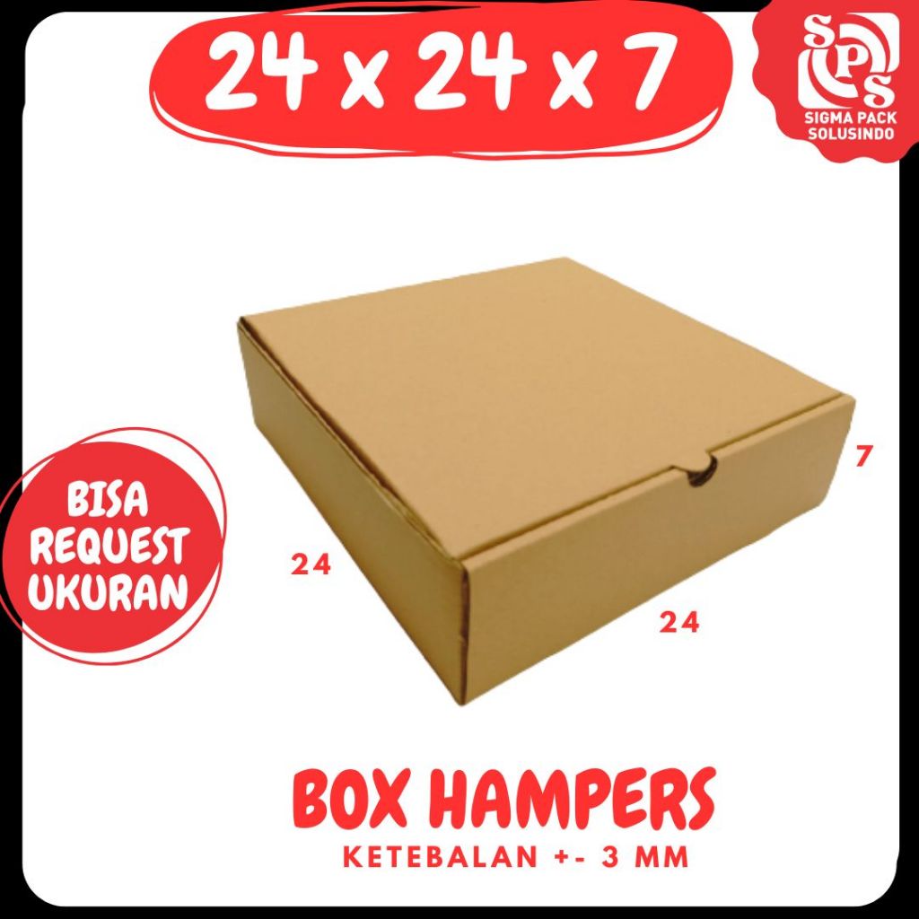 

kardus 24x24x7 LD Parcel | box hampers Eid Mubarok | Box Idul fitri Kado | Zigma Pack