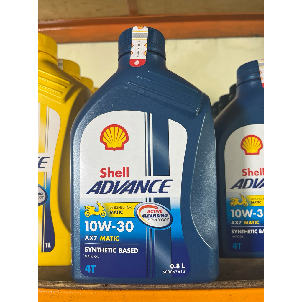 Oli Shell Matic AX7 10w-30 0,8 ORIGINAL/ Oli mesin matic shell honda yamah 0,8