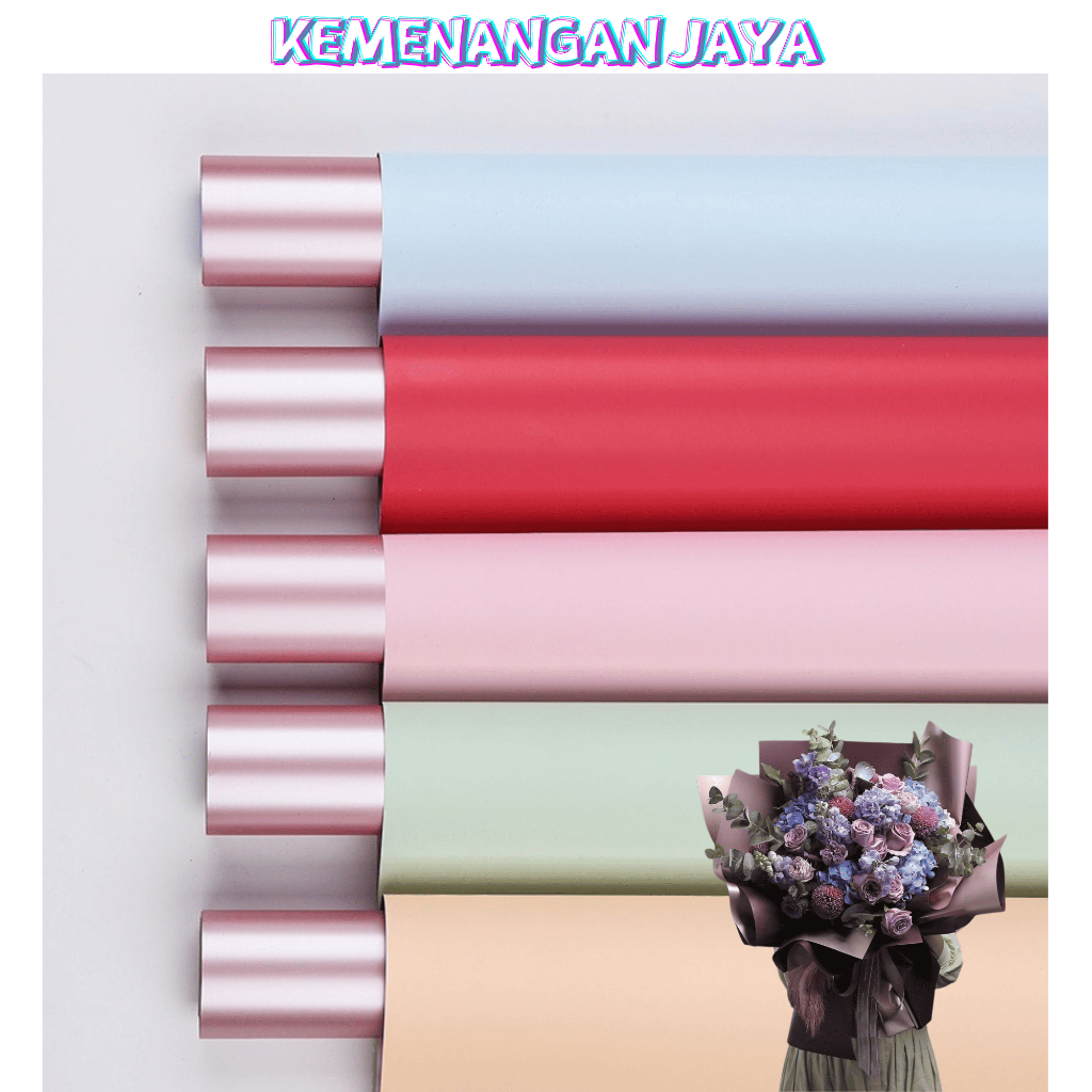 

Kertas Buket Bunga Dua Warna Bi Color Waterproff Flower Wrapping Paper Cellophane Waterproof KB024