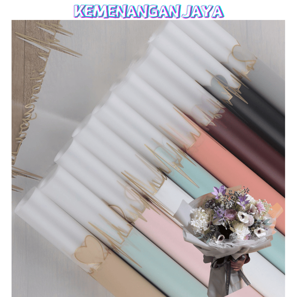 

Isi 20 Lembar Kertas Buket Bunga Motiv Love Valantine Kertas Cellophane Buket Bunga Celophane KB025