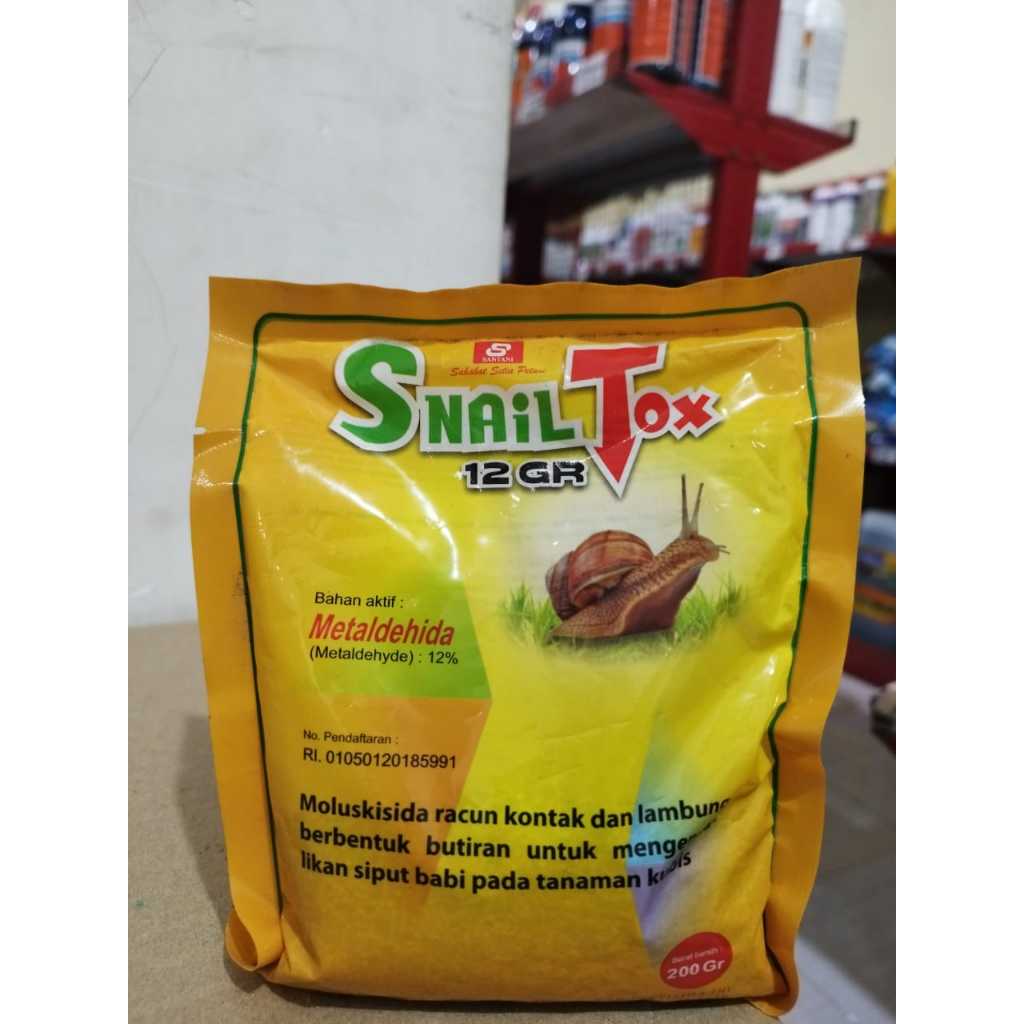 

SNAIL TOX 12 GR 200gr bahan aktif:METALDEHIDA