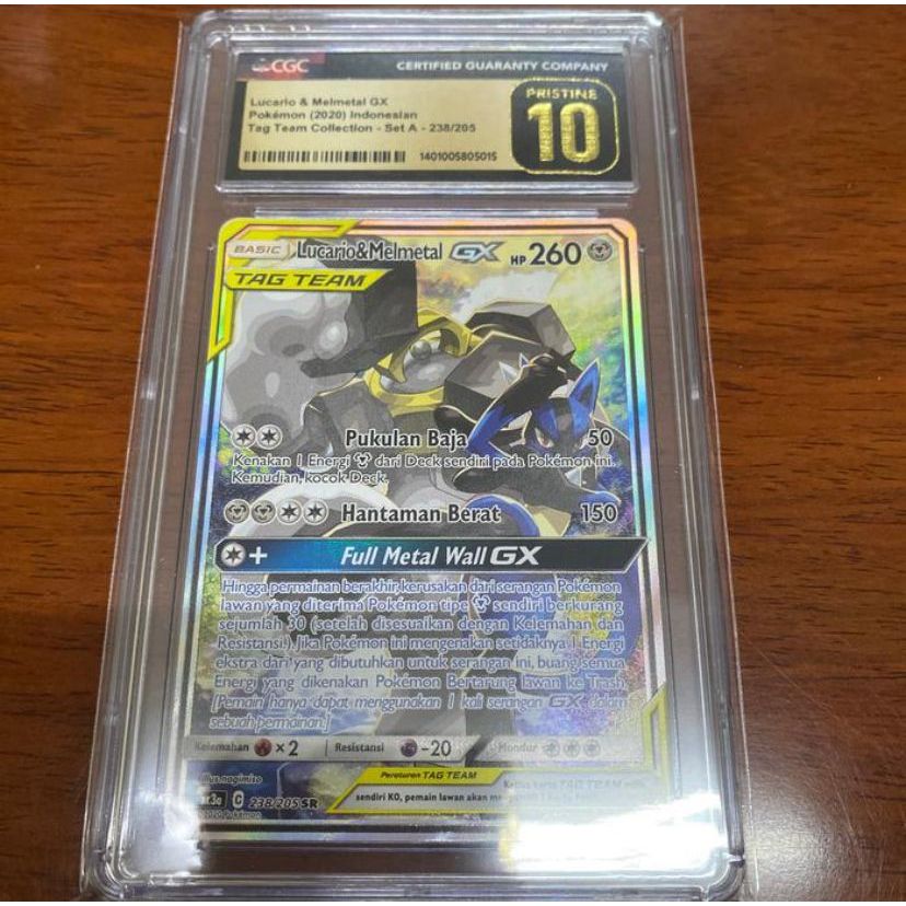 Pokemon ID Indonesia  SM AC3a Lucario & Melmetal GX SR AA CGC 10 PSA