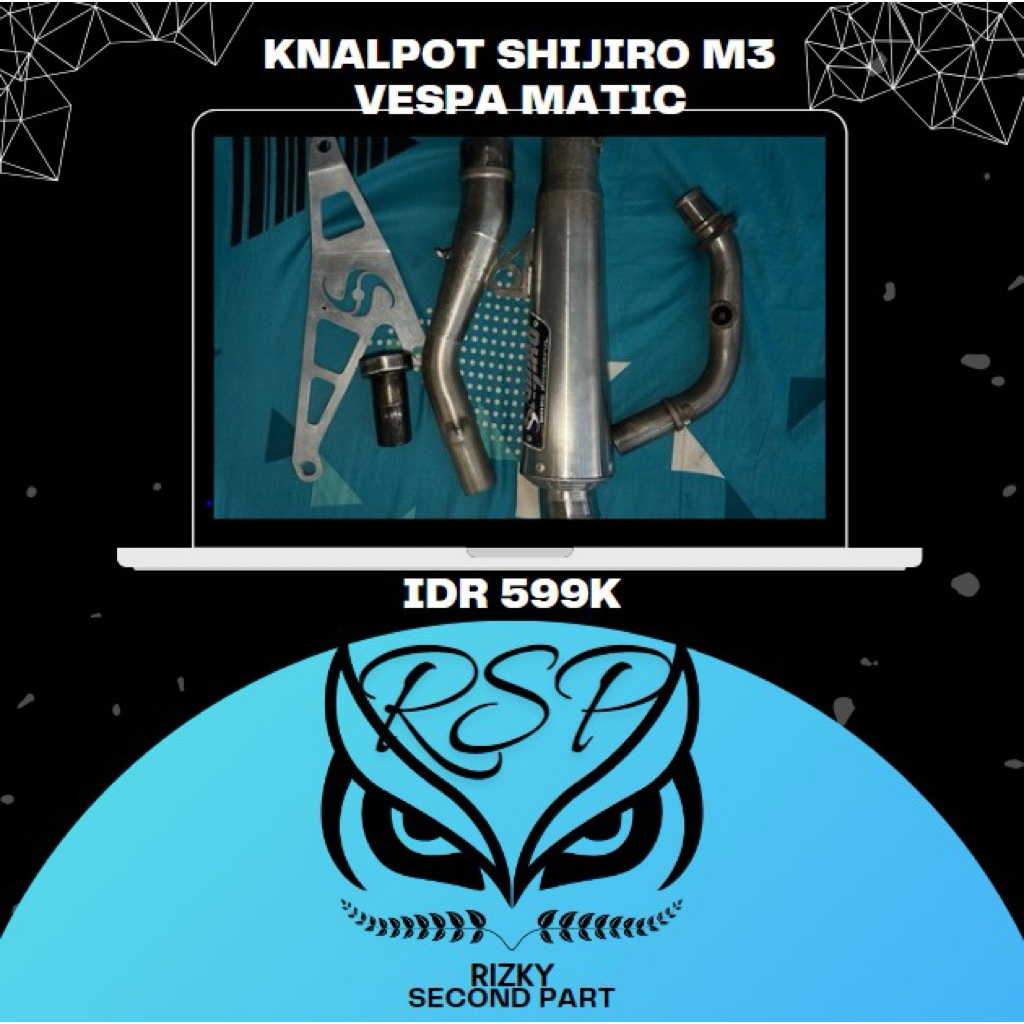 Knalpot Shijiro M3 Short Vespa matic