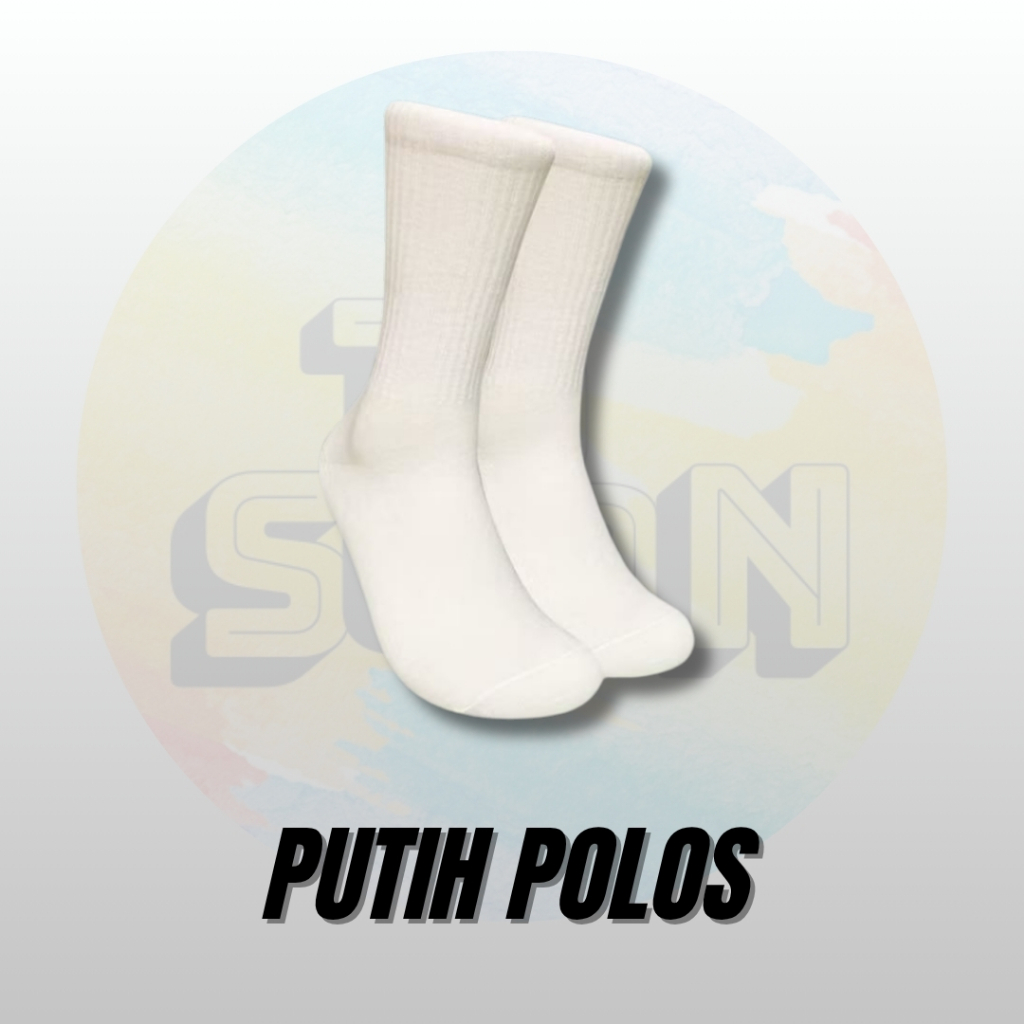 Kaos Kaki OldSchool PUTIH POLOS